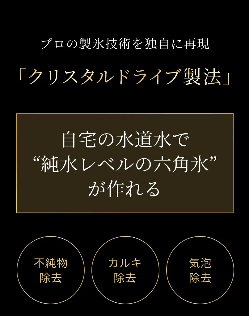 クリスタルドライブ製法